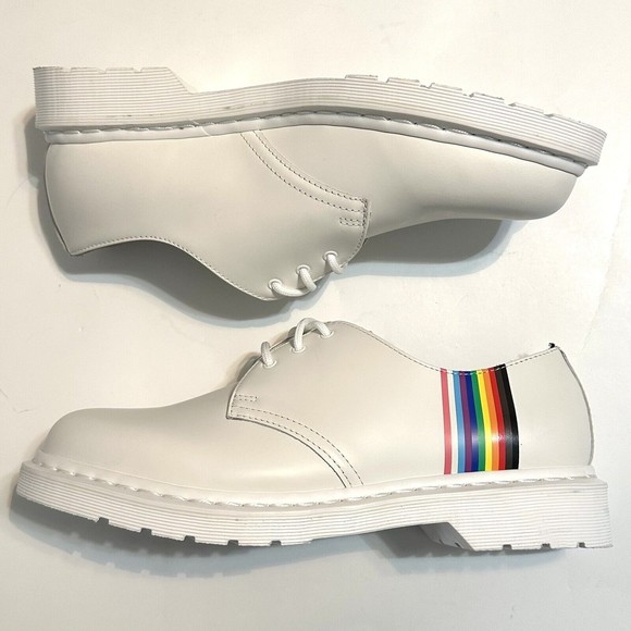 Doc Martens 1461 Pride Leather Oxford White Womens Size 11 Mens Size 10 (27522) - Picture 3 of 7